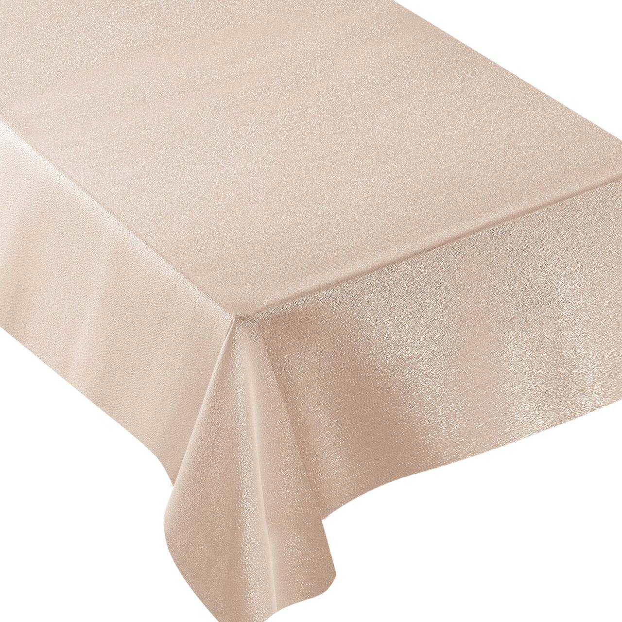 Golden Wheat Metallic Fabric Table Cover